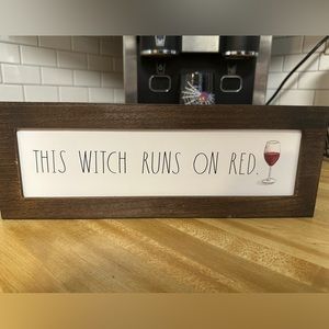 Rae Dunn THIS WITCH RUNS ON RED